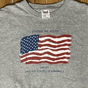 9-11-01 United States Flag Shirt  Vintage Original 2001 United We Stand LARGE